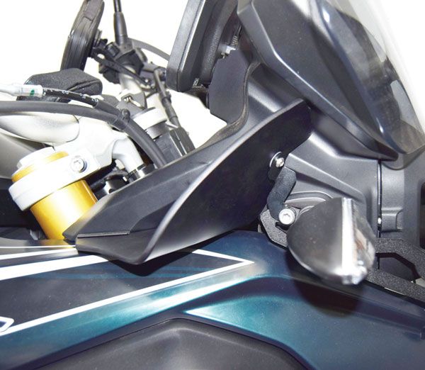 Spoiler deflettori aria superiori per BMW F 850 GS (18-21), nero opaco