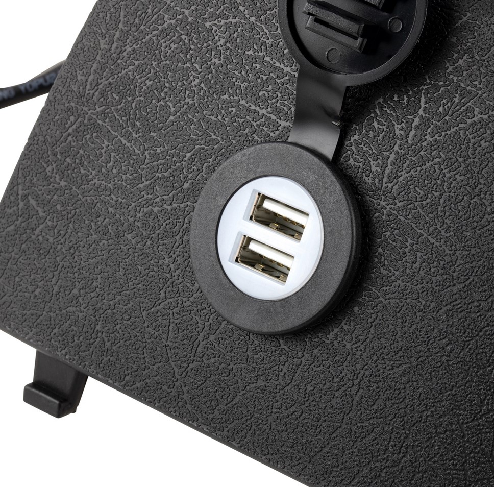 Coperchio vano bagagli sinistro con connessione USB per Vespa GTS/GTS Super/GTV/GT, nero