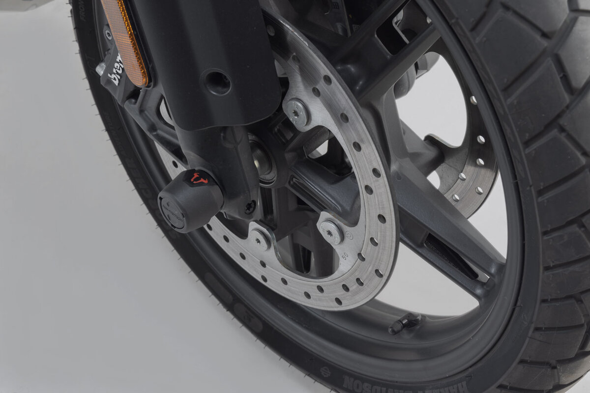 SW-Motech Kit paracolpi per asse anteriore nero per Harley-Davidson Pan America 1250 - SW Motech