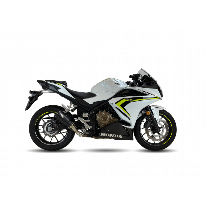 Silenziatore posteriore IXIL RB Honda CB 500 F /CBR 500 R, acciaio inox nero, omologato E, Euro4+5