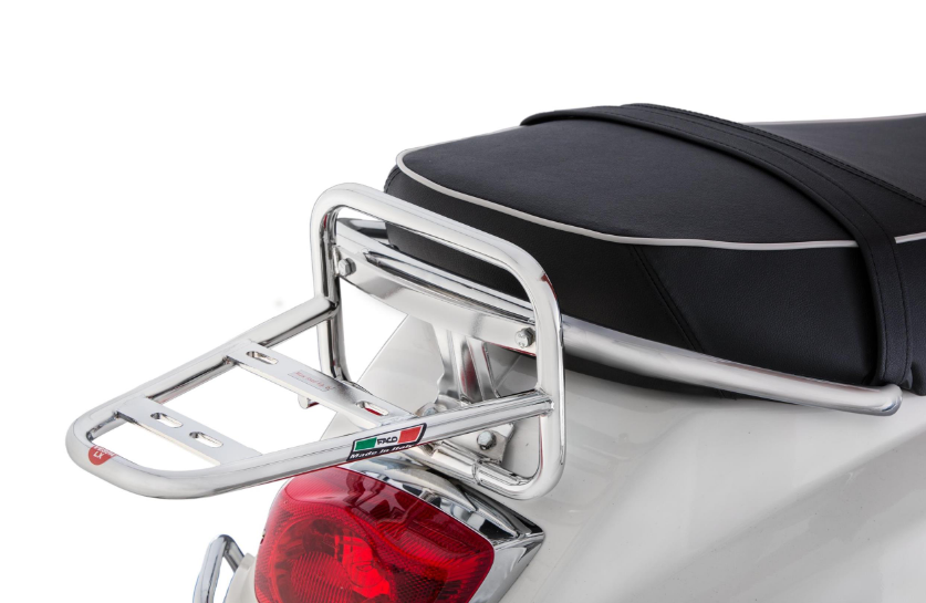 Portapacchi posteriore per Vespa LX/LXV 50-150cc, cromato