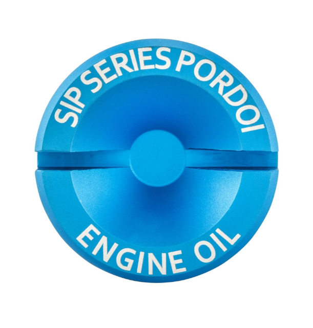 Tappo di rifornimento olio motore per Vespa LX/S 3V i.e. 125-150ccm 4T AC, blu opaco