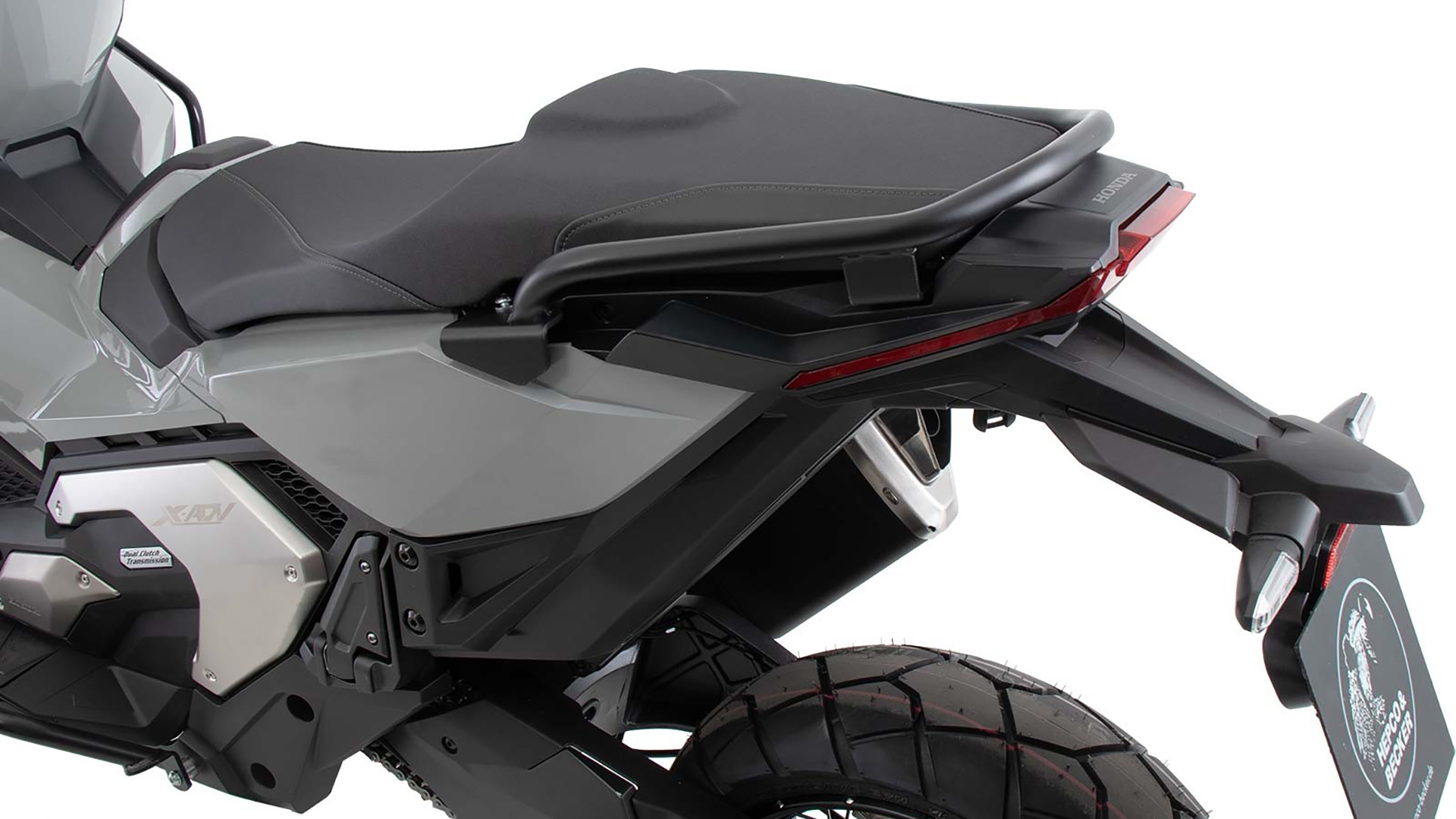 Maniglione passeggero / ringhiera nera per silenziatore posteriore per Honda X-ADV 750 (21-24) Hepco & Becker