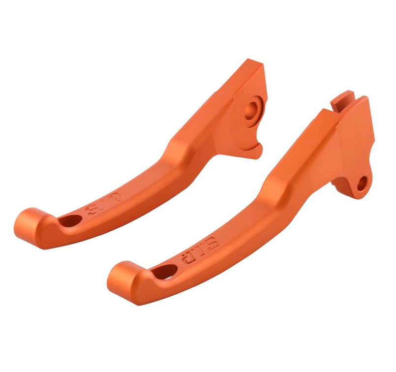 Set leva freno sportiva Shorty per Vespa LX /LXV /S /Primavera /Sprint 50-150ccm, arancio opaco