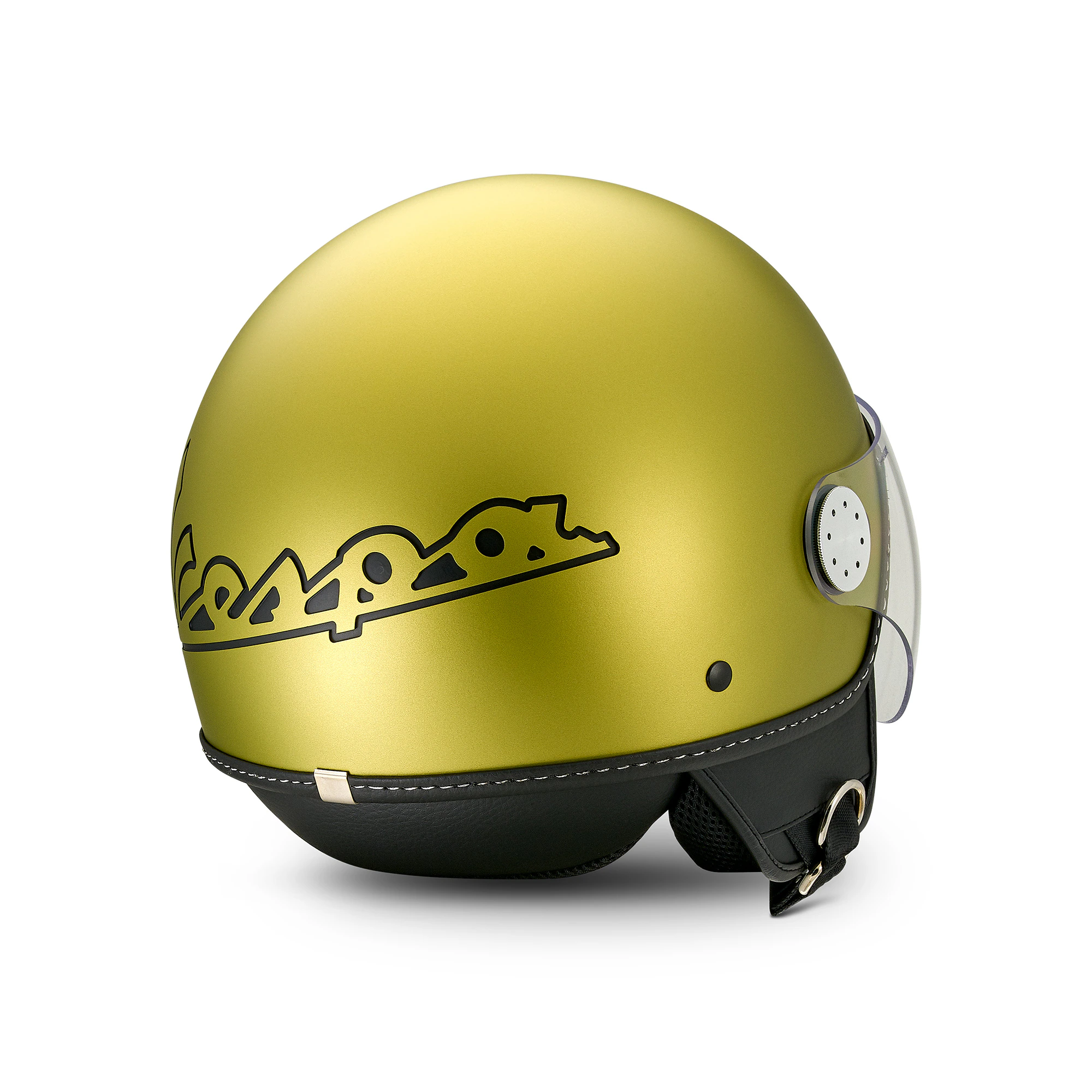 Casco Vespa jet Visiera 4.0 verde ambizioso opaco