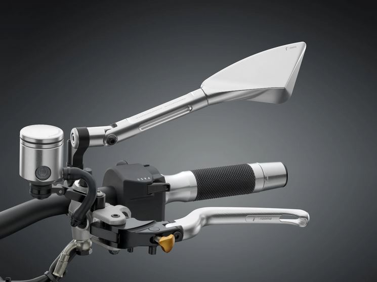 Specchio RIZOMA "TOMOK" destro per Vespa, anodizzato argento