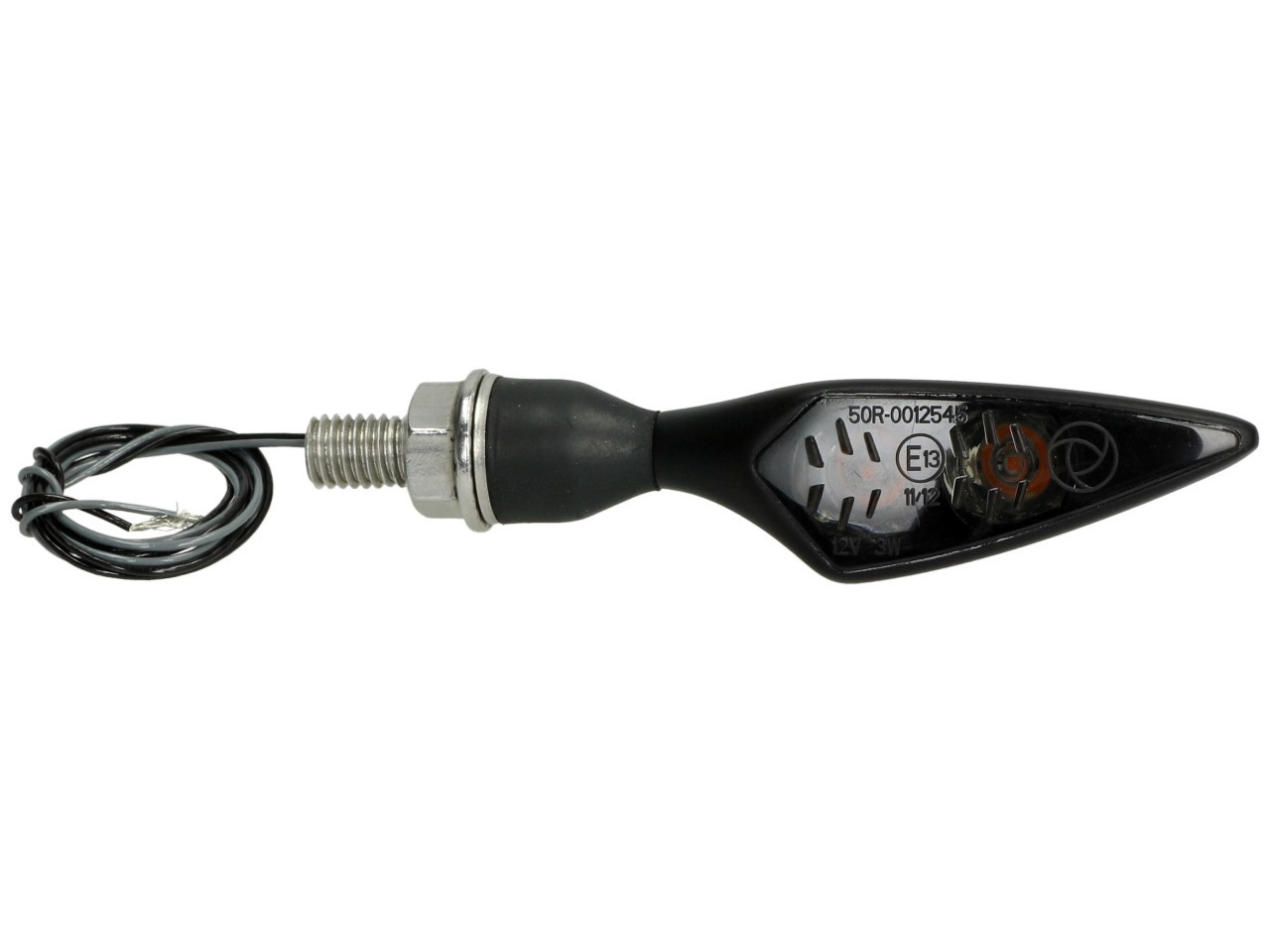 Indicatore Kellermann, Rhombus Dark, acciaio, LED, VL/HR, 12 V, nero satinato, M8x20, omologato E