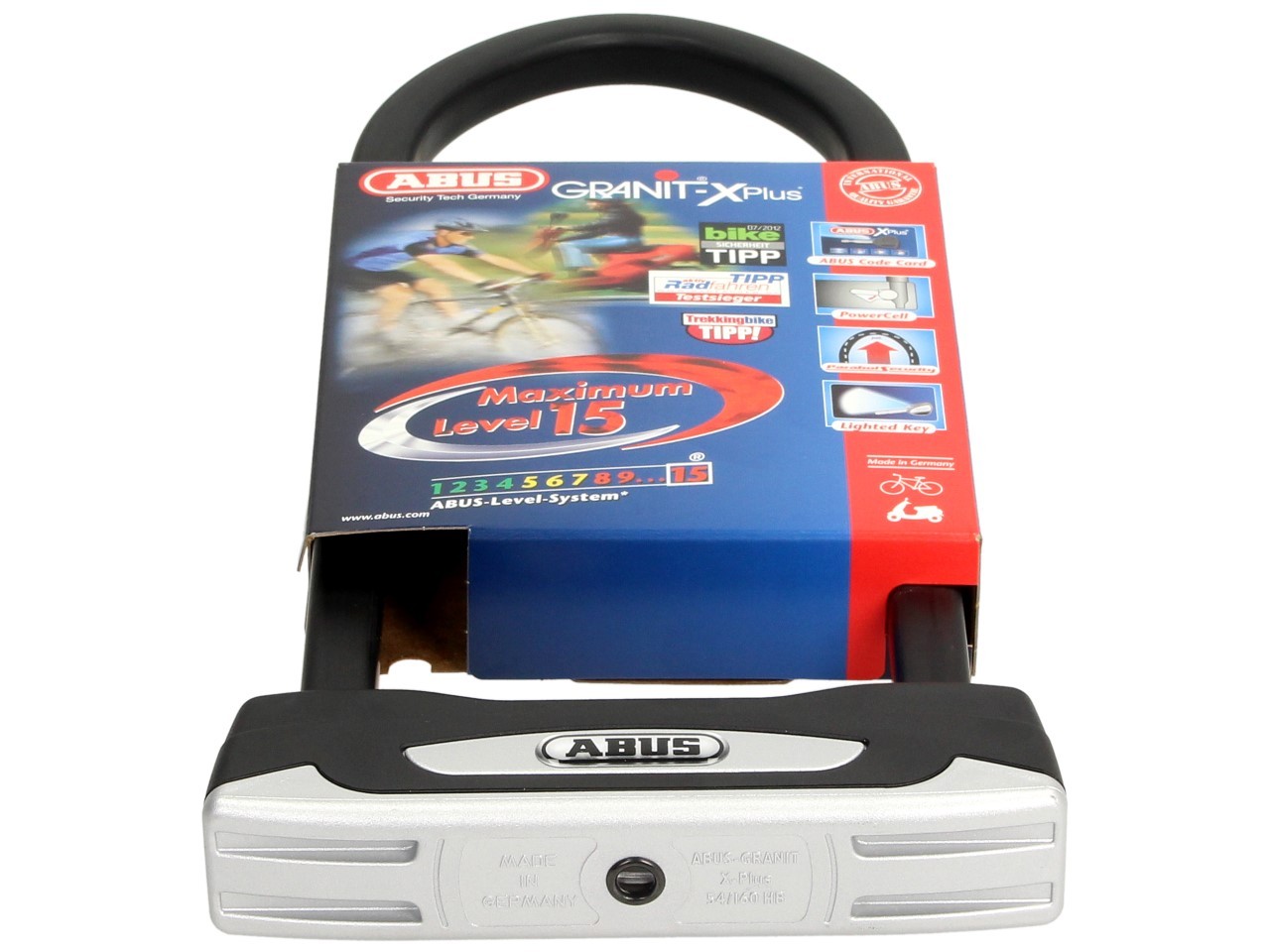 ABUS U-lock 230x108 Granit X-Plus 54 per moto, scooter e Vespa