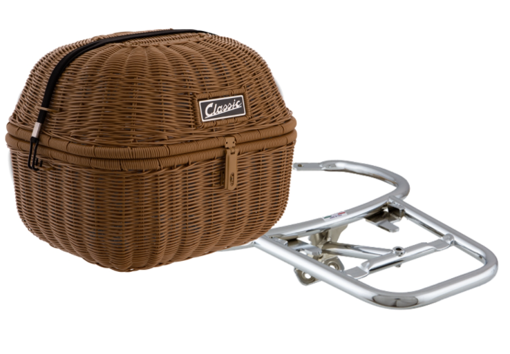 Cestino portabagagli Classic con portapacchi per Vespa Primavera/​Sprint 50-150ccm, marrone