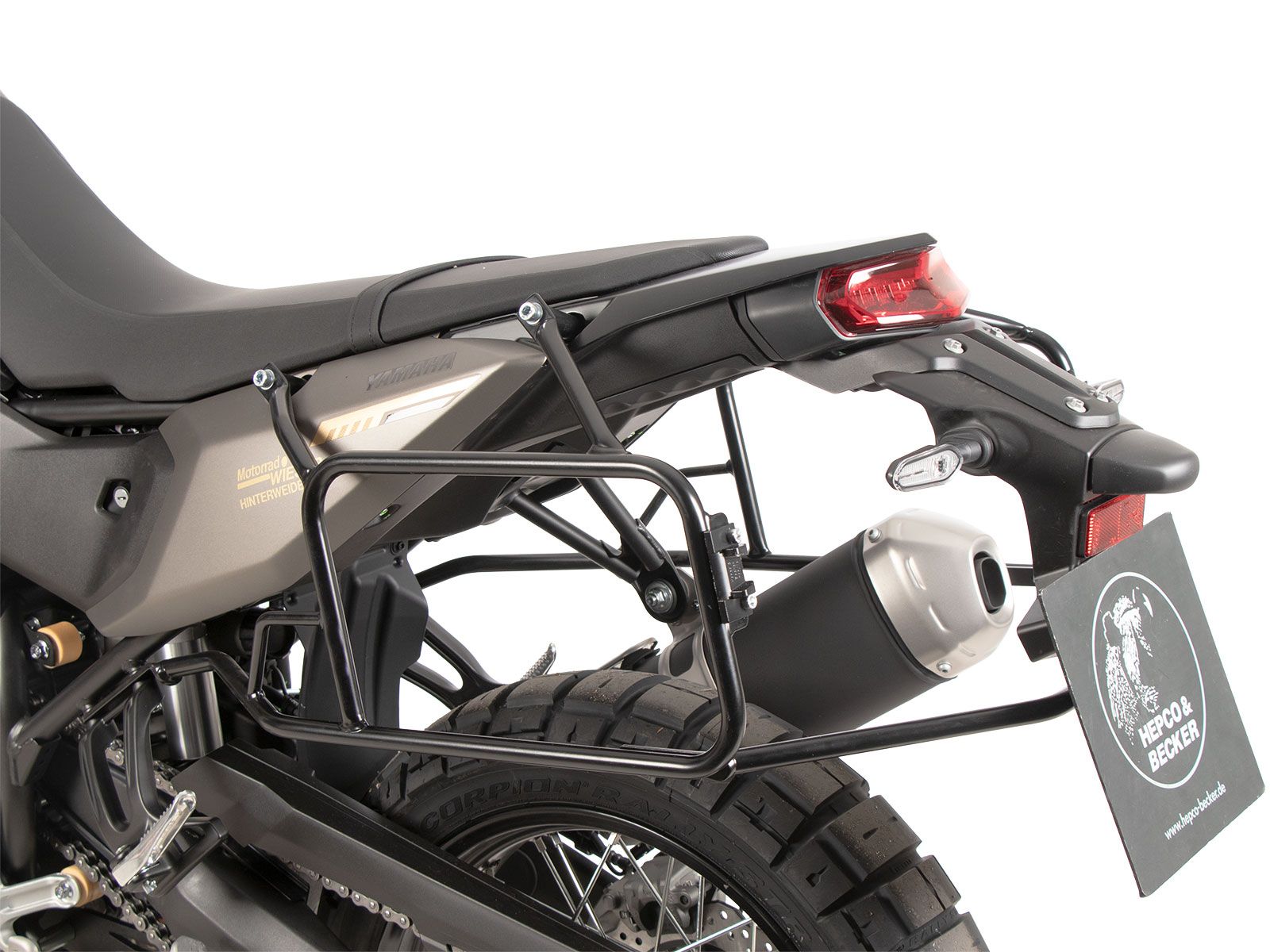 Portavaligie laterale fisso nero per Yamaha Ténéré 700 (25-) Hepco & Becker