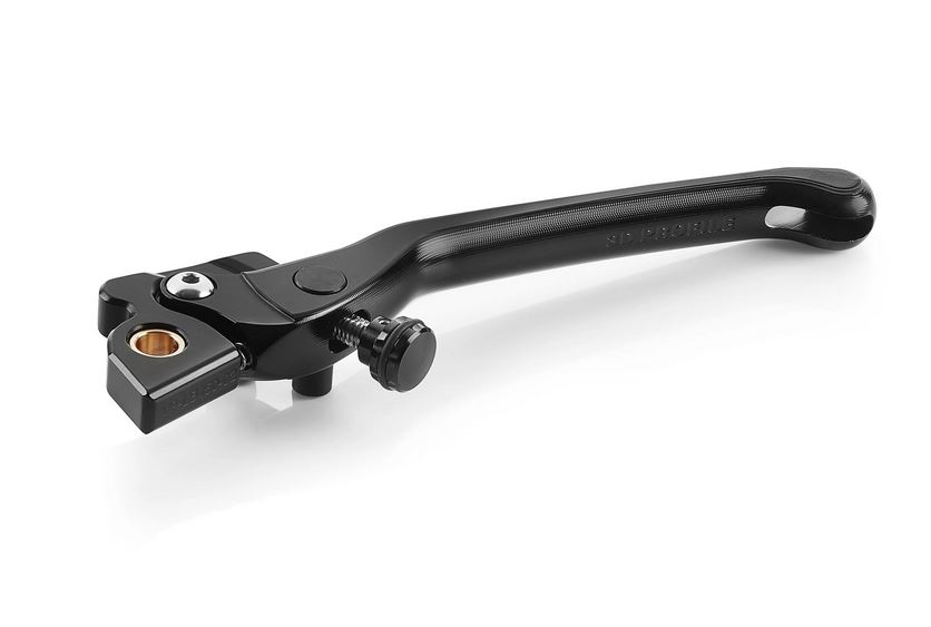 Leva sportiva RIZOMA 3D, sinistra per Vespa GTS/GTS Super/GTV/GT (-'22), anodizzata nera