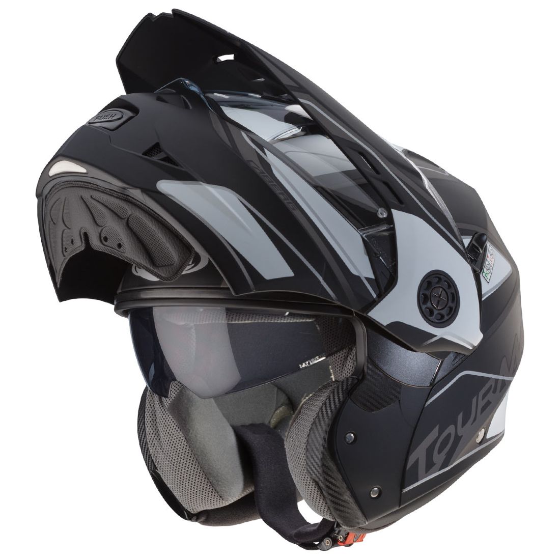 Casco Caberg Tourmax Marathon, nero opaco/bianco