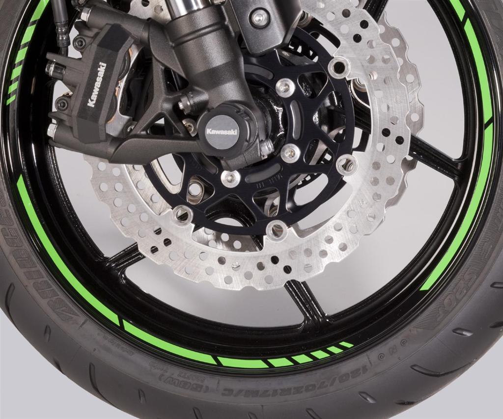 Anelli cerchio GP-Style argento 1400GTR 2016/ ER-6f 2016/ Z1000SX 2016/ Z300 2016 Original Kawasaki