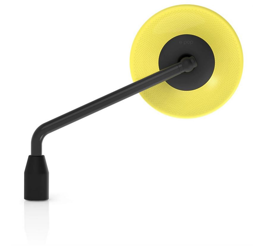 Specchio RIZOMA E-POP destro o sinistro per Vespa, nero/giallo
