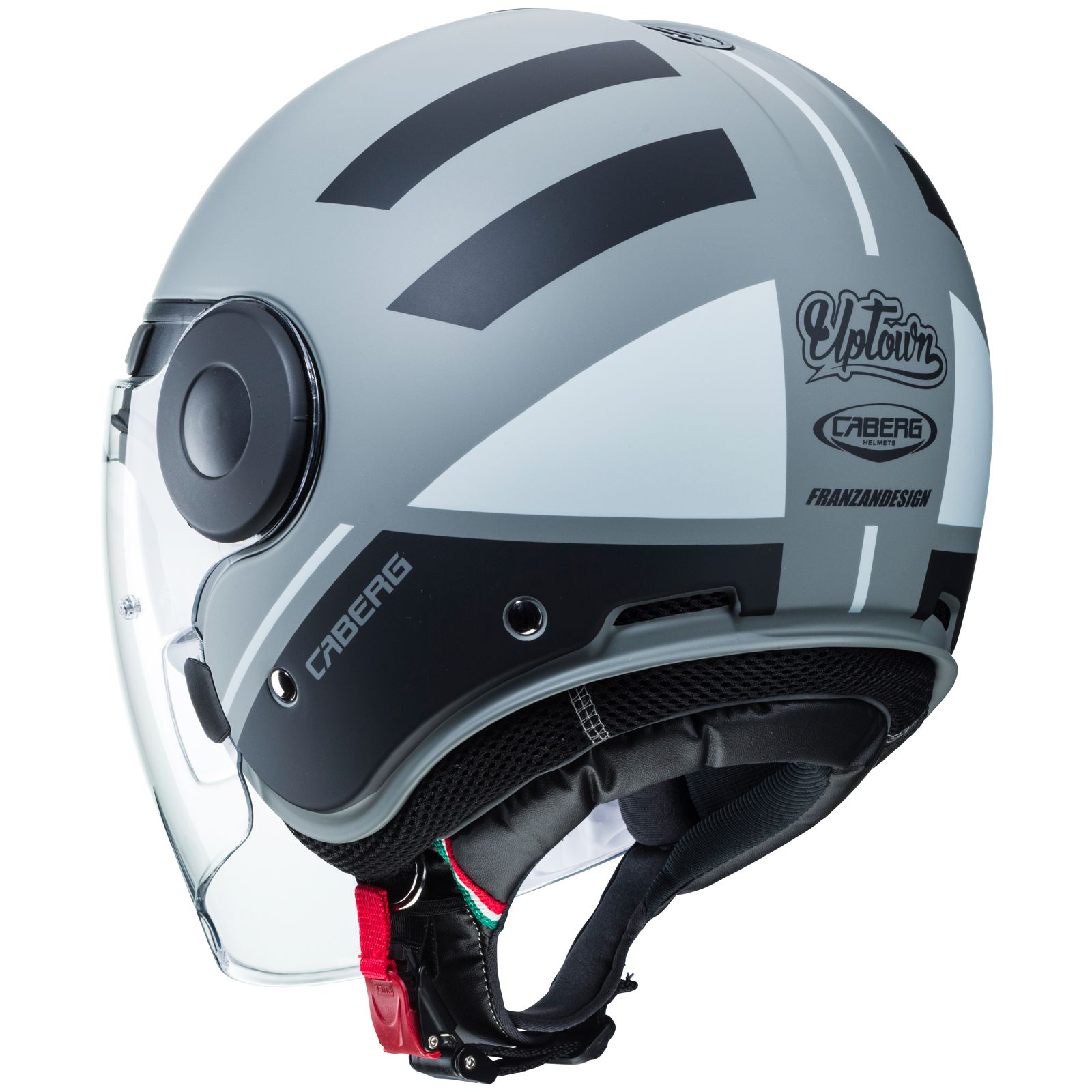 Caberg Casco Uptown Loft, grigio opaco/nero-argento