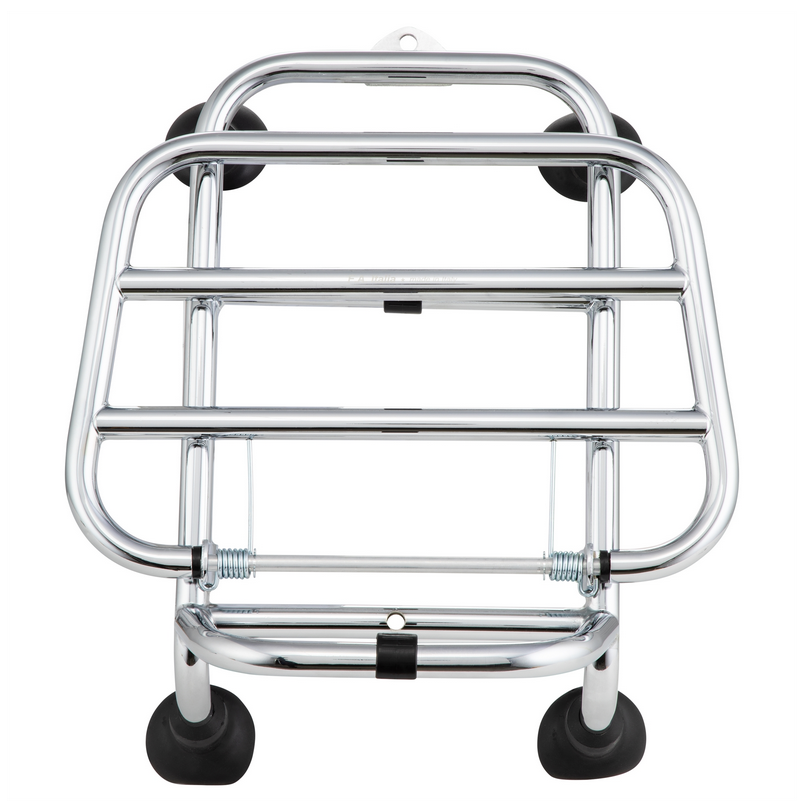 Portapacchi anteriore per Vespa GTS /GTS Super HPE /GTV 125/300 ('19-), pieghevole, cromato