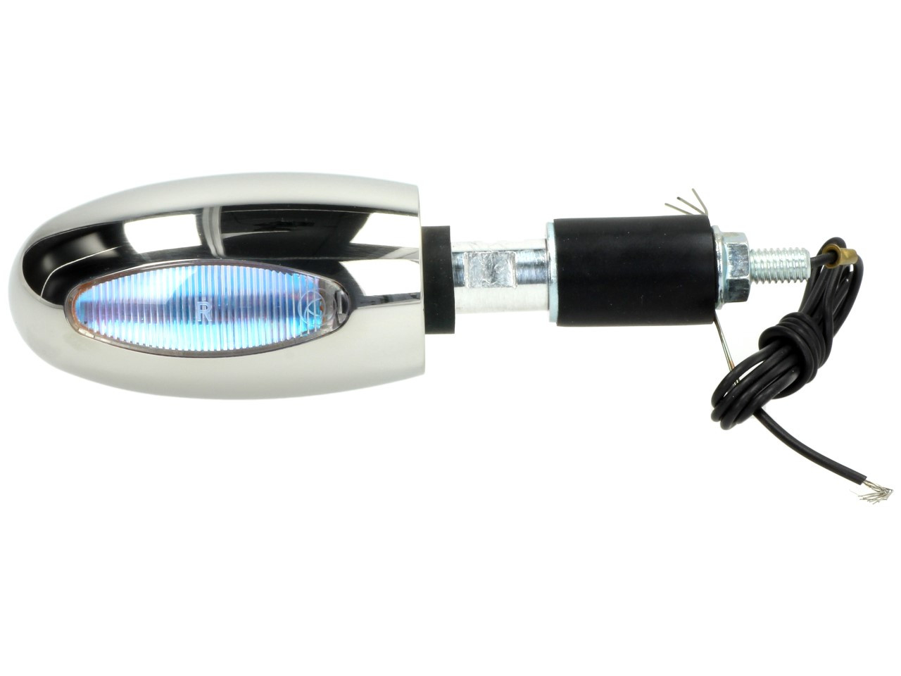 Indicatore Kellermann, BL 1000 bianco, acciaio inox, alogeno, VR/VL, 12 V, 21 W, argento lucido, brillante