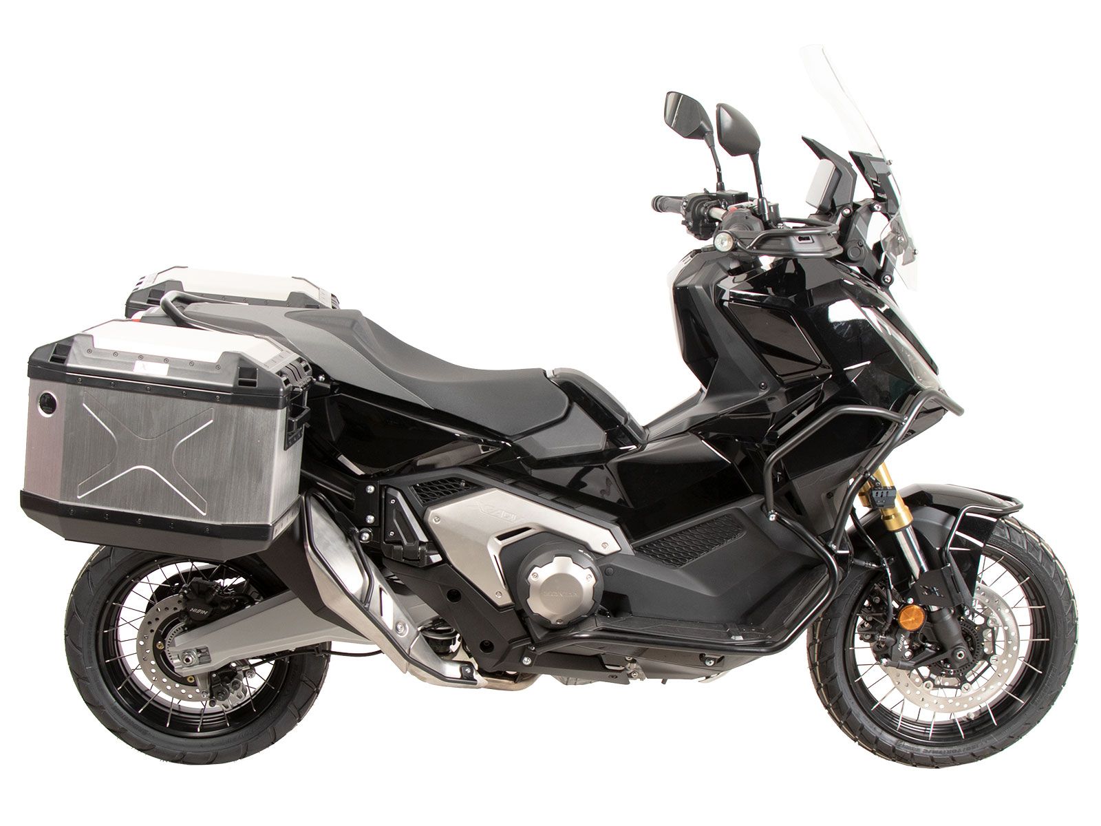Portavaligie laterale fisso nero per Honda X-ADV (25- ) Hepco & Becker