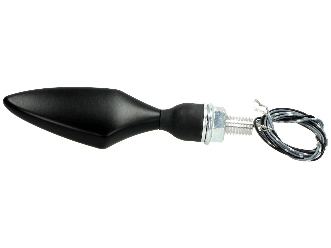 Indicatore Kellermann, rombo PL, acciaio, LED, anteriore sinistro, 12 V, nero satinato, omologazione E