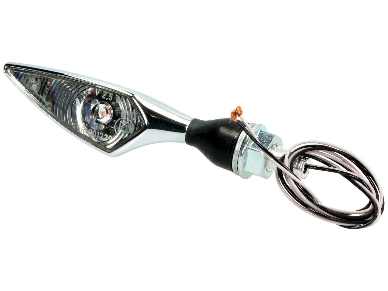 Indicatore Kellermann, rombo, acciaio, LED, VR/HL, 12 V, cromo lucido, M8x20, omologato E