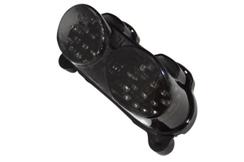 HIGHSIDER smart LED fanale posteriore nero stile Kawasaki, omologato E (1pz)