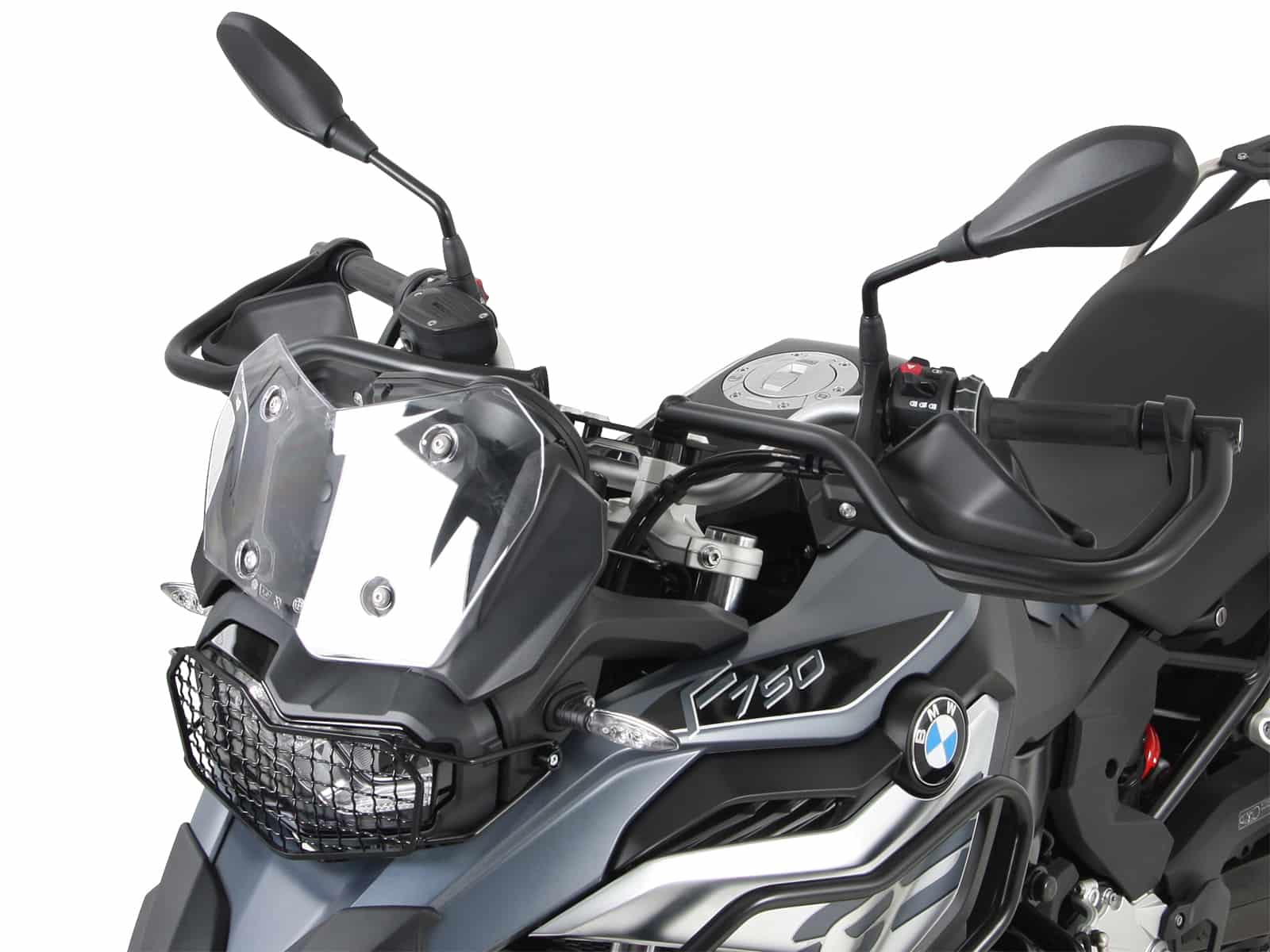 Barra di protezione anteriore nera per BMW F 750 GS Hepco & Becker