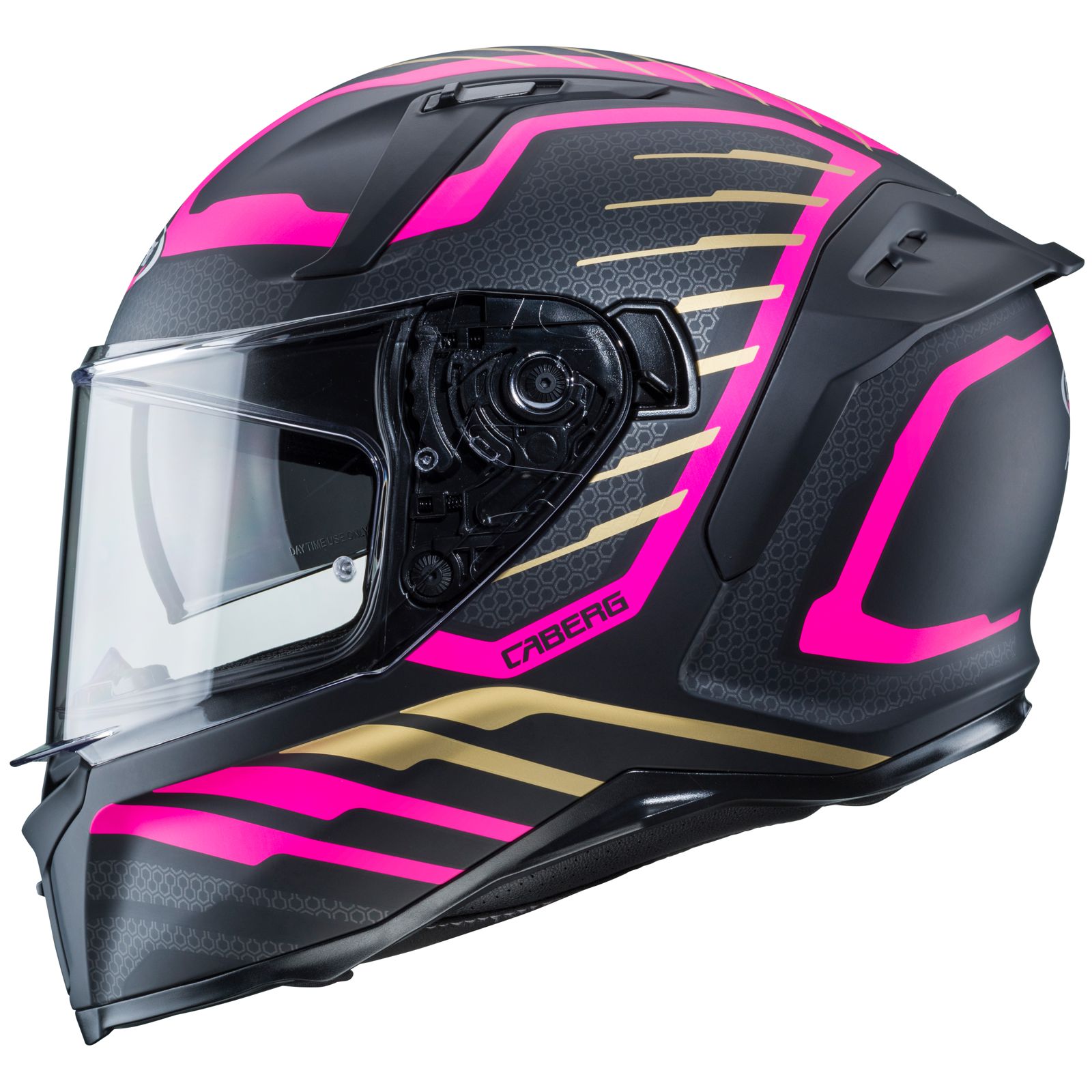 Caberg Casco Avalon Forge, nero opaco/oro fucsia