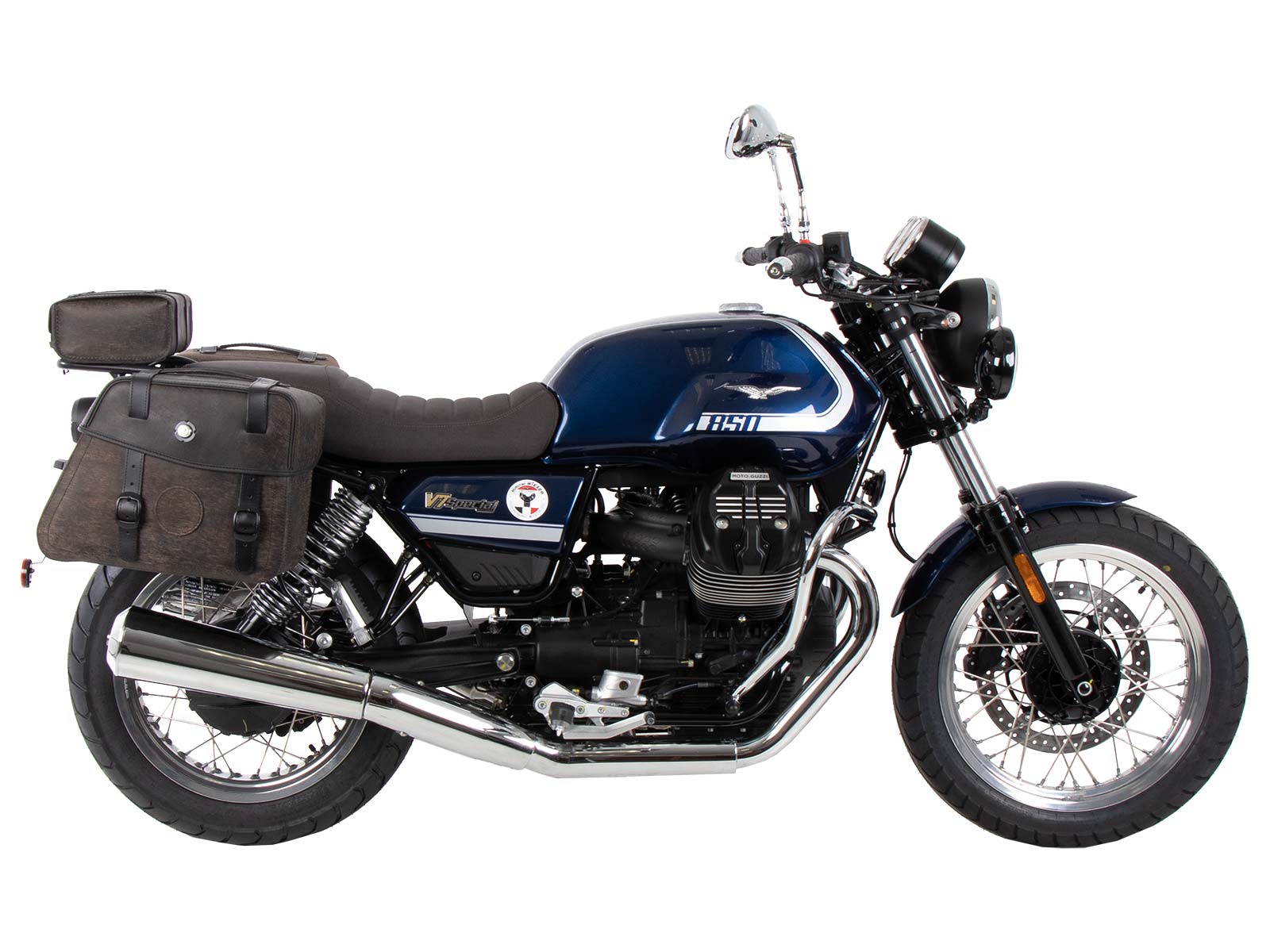 Portapacchi laterale C-Bow nero per Moto Guzzi V7 850 Special/Stone/Centenario (21-24) Hepco & Becker