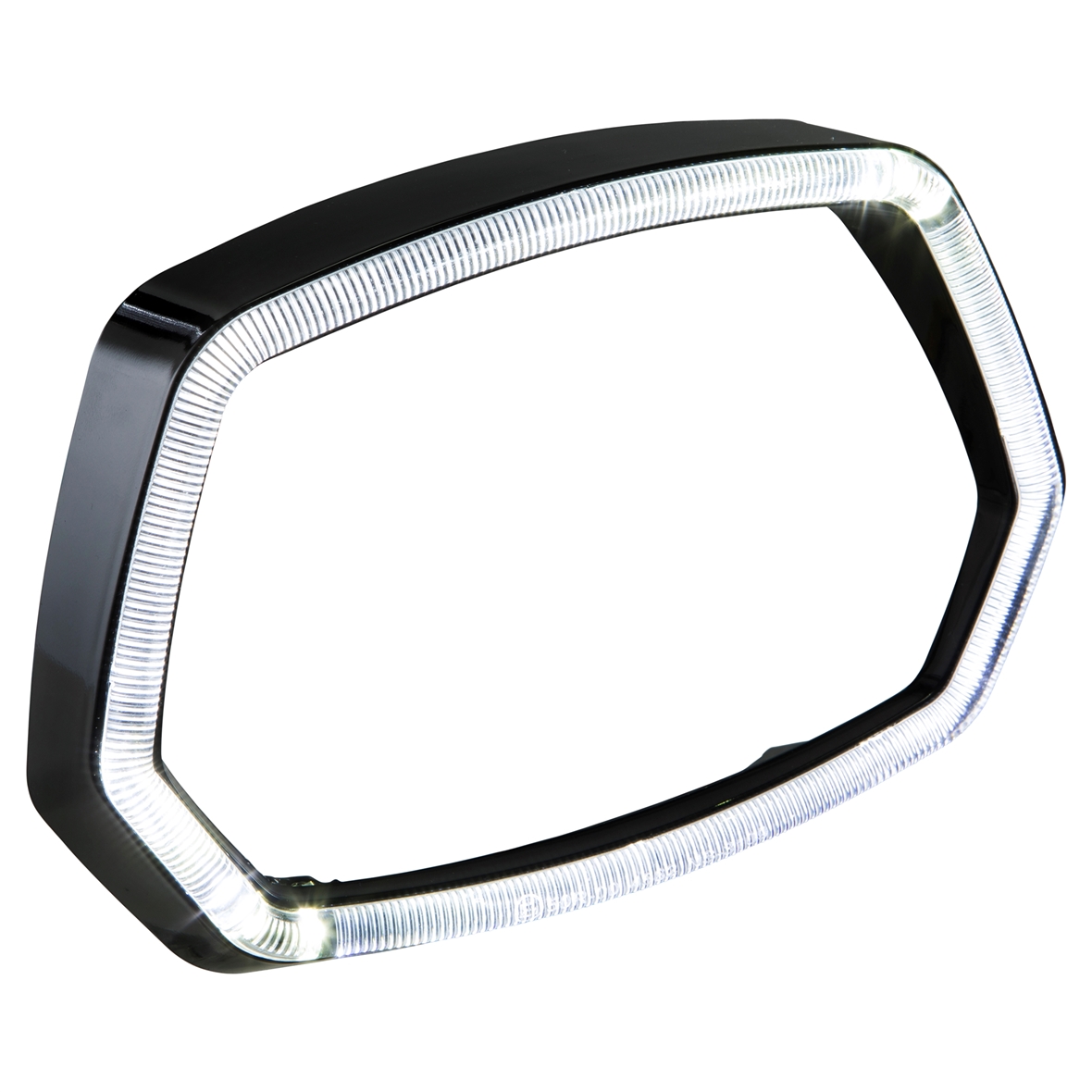 Anello faro led nero lucido ad anello per Vespa Sprint 125/​150ccm 4T ('13-'18)