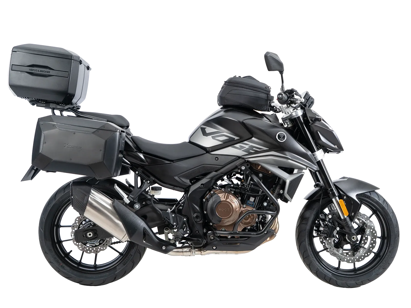 Baule Xcore 40 nero con cornice nera per Smartrack Hepco & Becker
