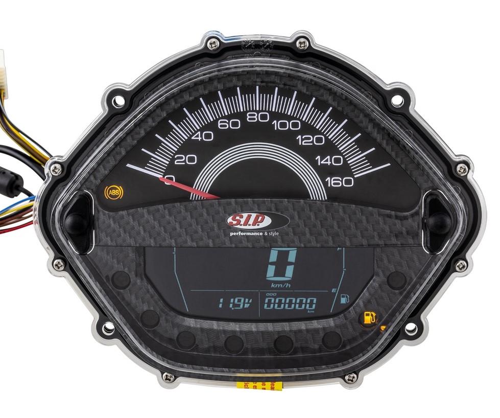 Contagiri/tachimetro per Vespa GTS/GTS Super/GTS SuperSport, 125-300cc (-'14), carbon-look