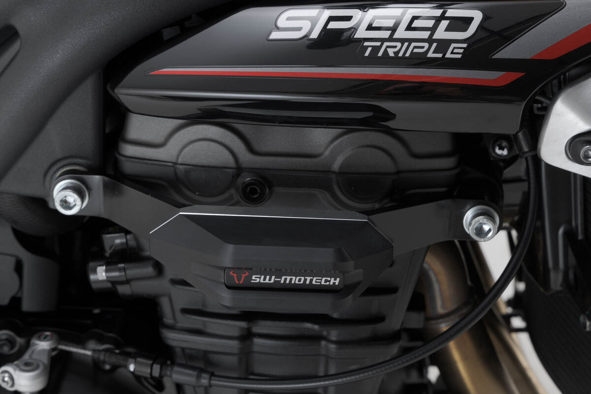 Kit crash pad SW-Motech nero per Triumph Speed Triple 1200 RR /RS