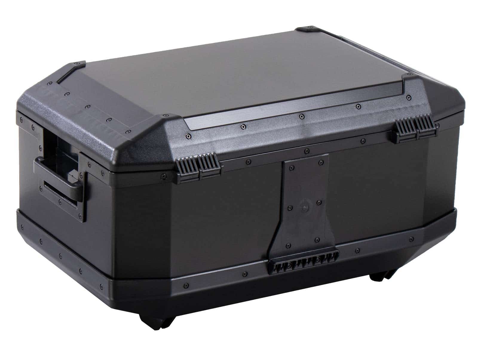 Bauletto in alluminio Xplorer 60 litri alluminio nero Hepco & Becker