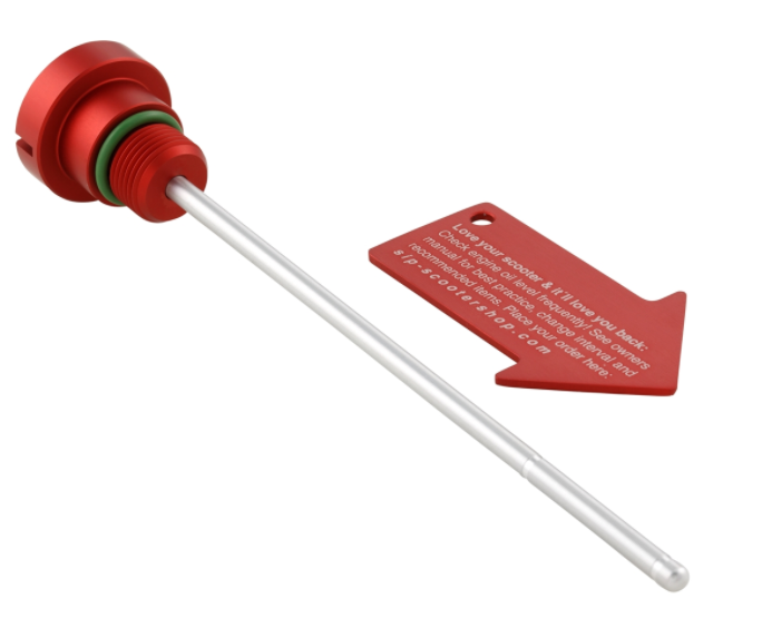 Vite riempimento olio olio motore per Vespa Primavera/​Sprint 125-150ccm i.e. 3V 4T AC, rosso