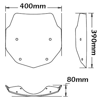 Parabrezza centrale per BMW R 1200 GS LC /Ralley /Adventure LC, R 1250 GS
