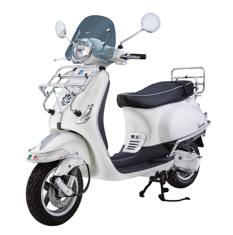 Portapacchi posteriore per Vespa LX/LXV 50-150cc, cromato
