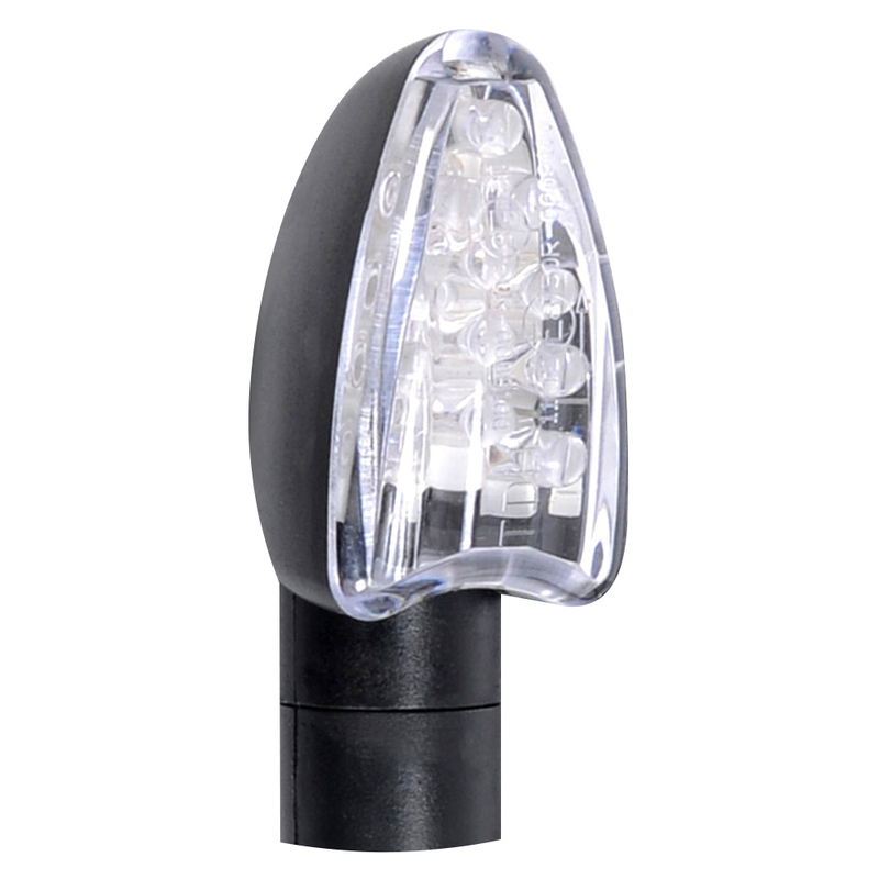 Oxford Signal 14 LED Indicatore di direzione nero / lente trasparente (coppia), anteriore e posteriore, (incl. 2 resistenze)