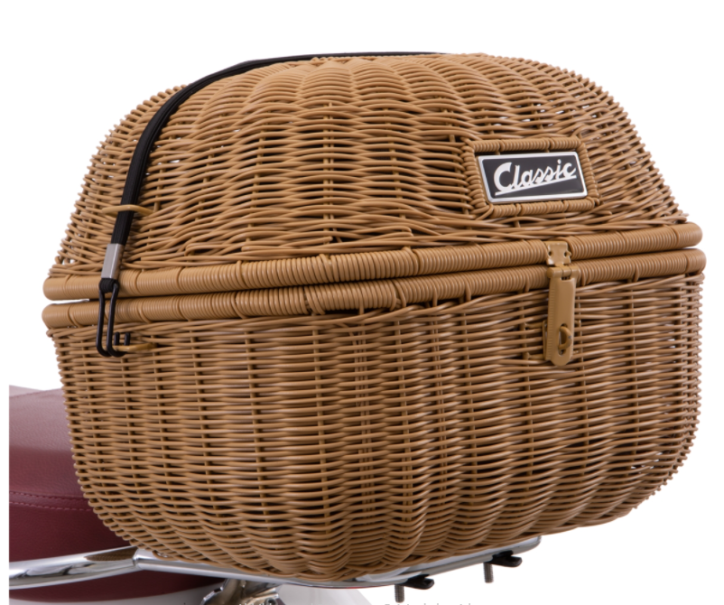 Cestino portabagagli Classic con portapacchi per Vespa Primavera/​Sprint 50-150ccm, marrone