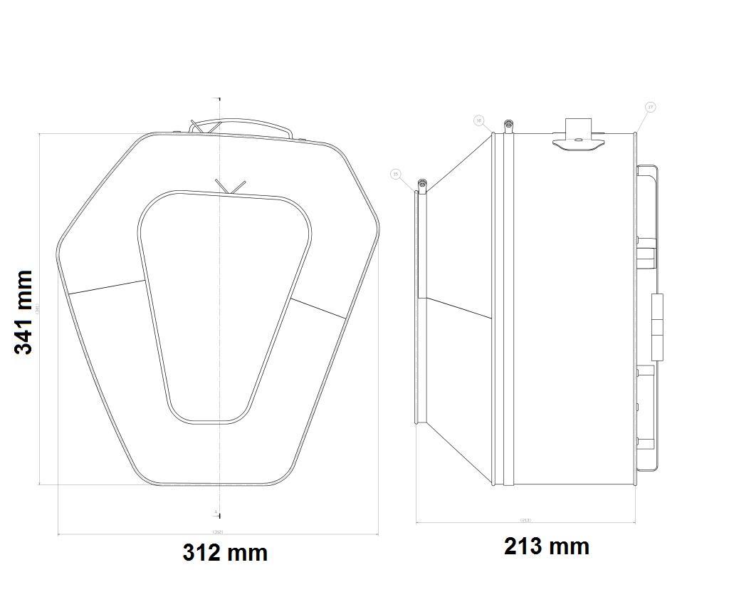 Borse laterali 2 x 14 litri per Kawasaki Ninja 650 / Z 650/S Originale