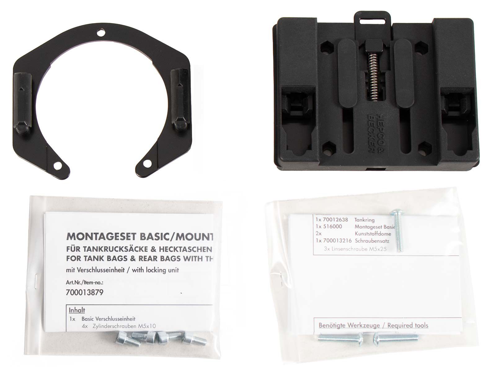 Anello serbatoio di base con blocco borsa serbatoio per BMW F 650 (93-96) Hepco & Becker