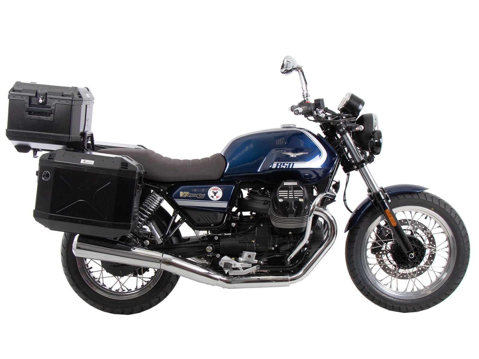 Portapacchi tubolare cromato per Moto Guzzi V7 850 Special/Stone/Centenario (21-24)