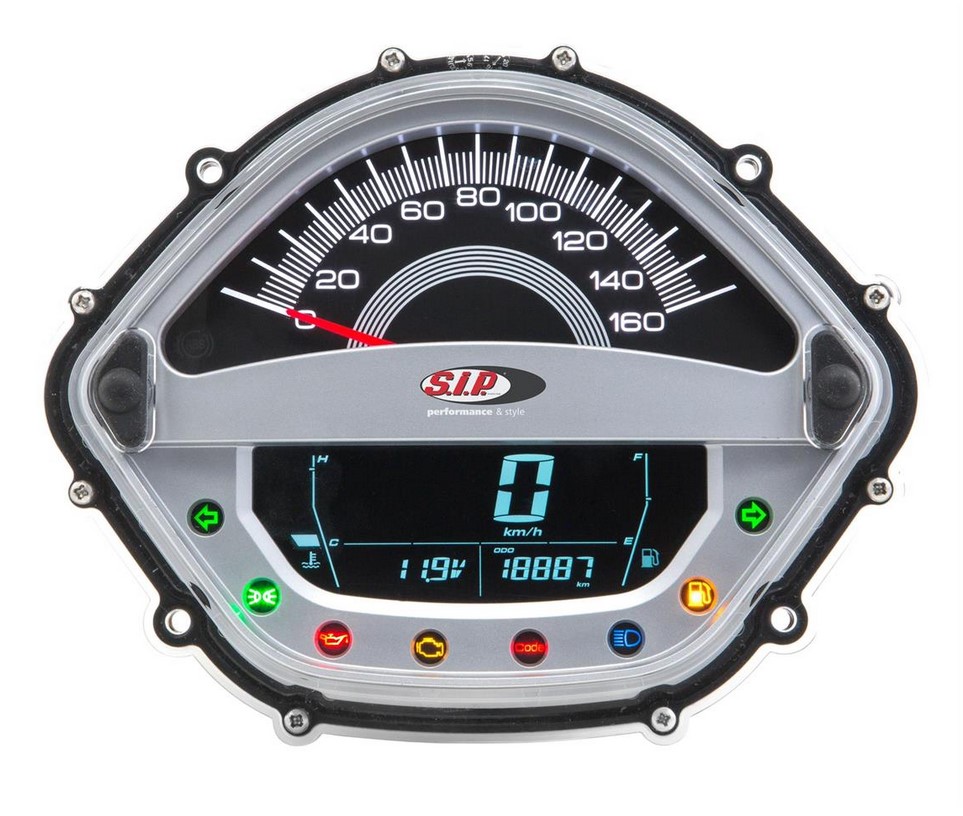 Contagiri / tachimetro per Vespa GTS 250cc (-'13), argento