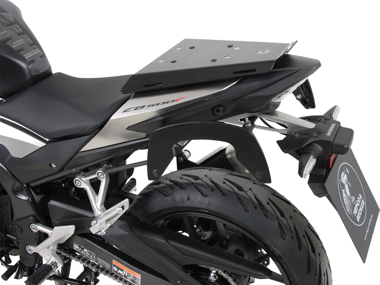 Portapacchi sportivo nero per Honda CB 500 F (19-23) Hepco & Becker