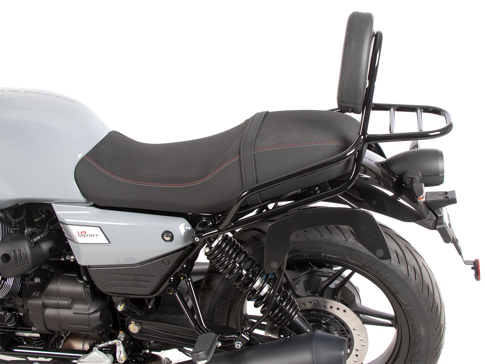 Sissybar con portapacchi nero per Moto Guzzi V7 850 Special (25-) Hepco & Becker