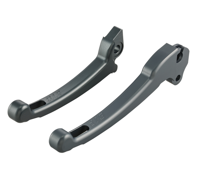 Set di leve sportive frizione/freno per Vespa PX 125 -150cc, HBZ Hengtong, destra/sinistra, grigio opaco