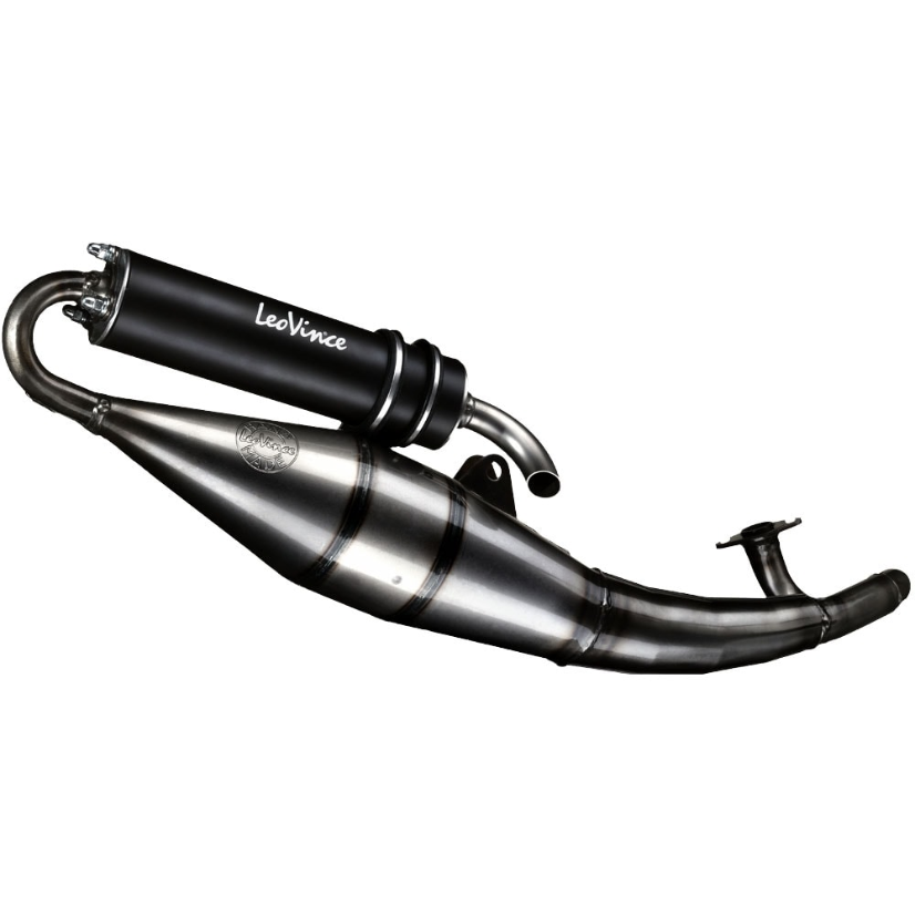 Impianto di scarico LeoVince Hand Made TT, Black Edition, Full System per Yamaha Aerox 50