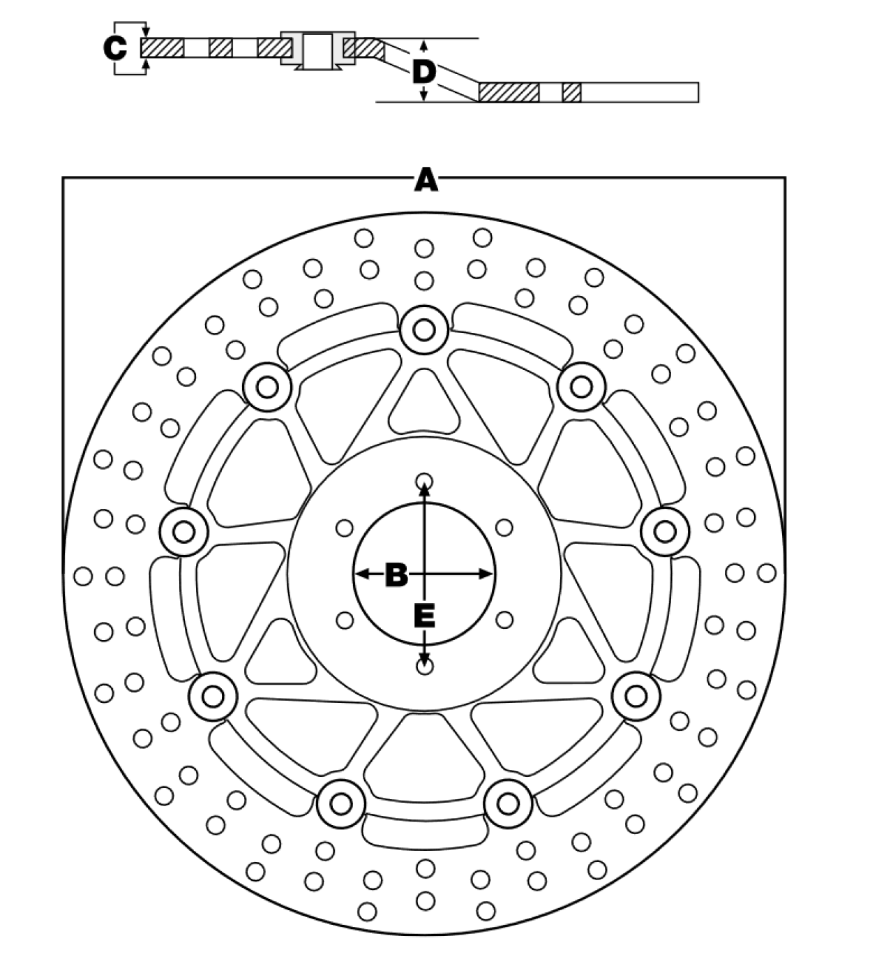Disco freno anteriore flottante TRW MSW236