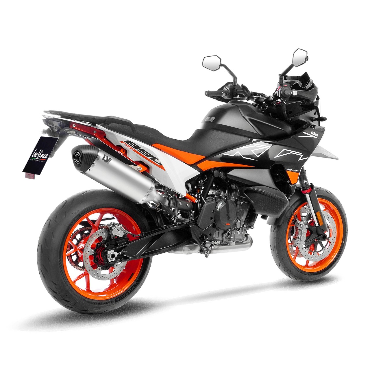 Silenziatore LeoVince LV-14 Titanium Slip On in titanio argento per CF Moto / Husqvarna / KTM