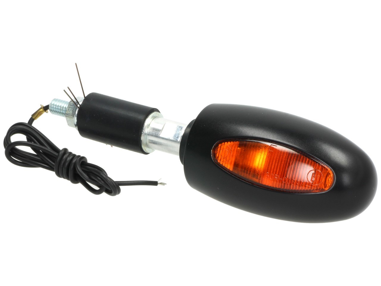 Indicatore Kellermann, BL 1000 giallo, ottone, alogeno, VR/VL, 12 V, 21 W, nero satinato