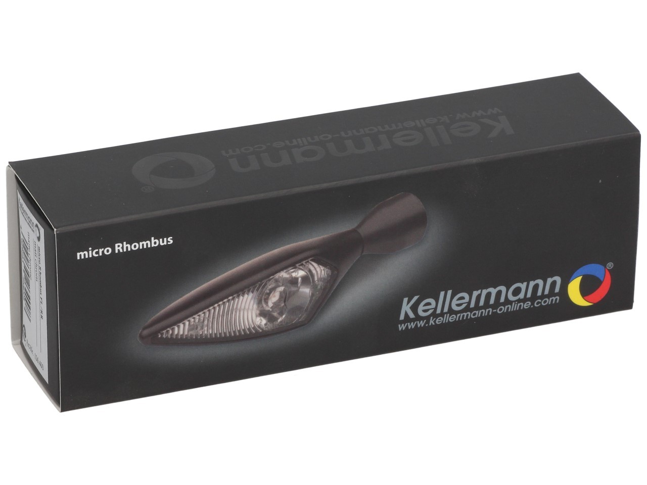 Indicatore Kellermann, rombo, acciaio, LED, VL/HR, 12 V, cromo opaco, M8x20, omologato E